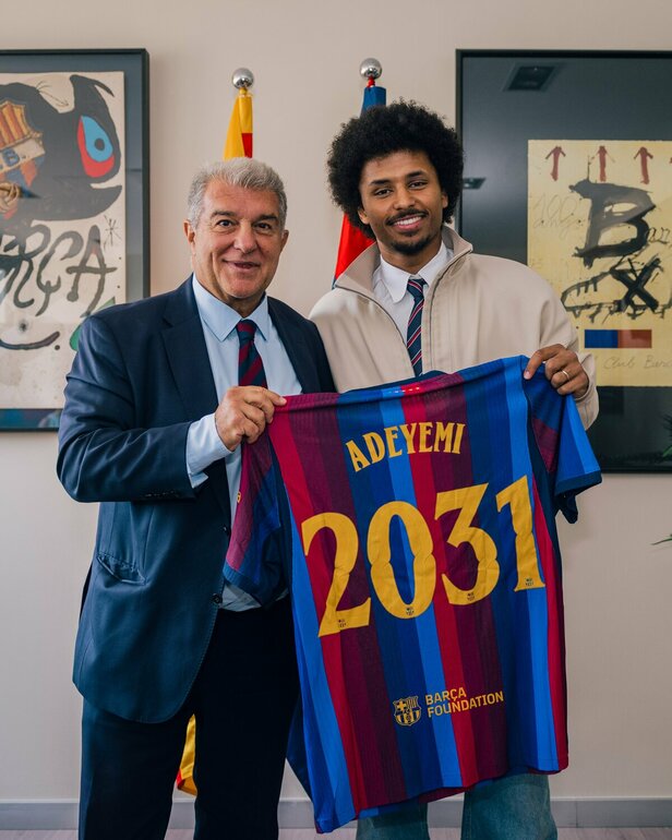 Adeyemi ya viste como culé. (Foto: Barcelona)