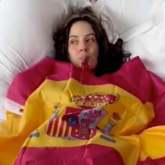 Rosalía festejó el título de España. (Foto: captura de X)