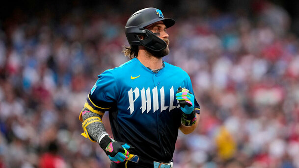 Bryce Harper y los Phillies intentan levantarse tras un lento inicio luego del Juego de Estrellas. (Foto: MLB.com)