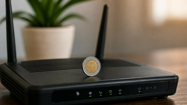 El mito de poner una moneda sobre el Modem (FOTO: IA)