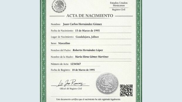 Nuevo requisito para obtener tu acta de nacimiento en línea. Foto: Sora IA