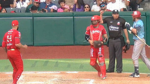 El umpire robot generó polémica durante el Diablos vs. El Águila en la LMB. (Foto: Captura de pantalla)
