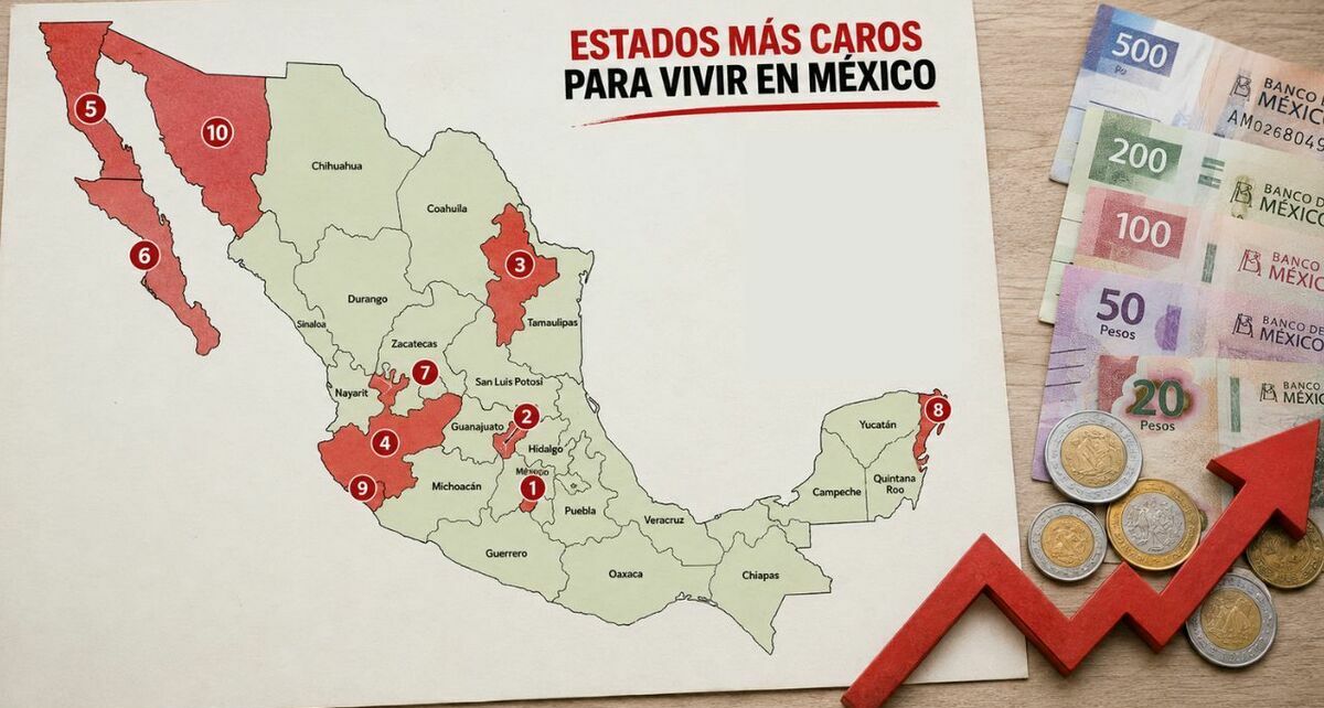 ¿Cuáles son los 10 estados más caros para vivir en México? Foto: ChatGPT