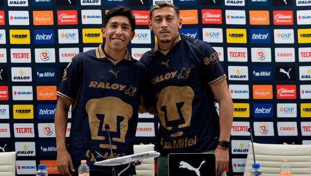 Luciano Herrera y Víctor Arteaga fueron presentados. (Foto: X @PumasMX)