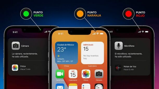 ¿Por qué aparece un punto verde, naranja o rojo en tu iPhone? Aquí la respuesta. (ChatGPT).