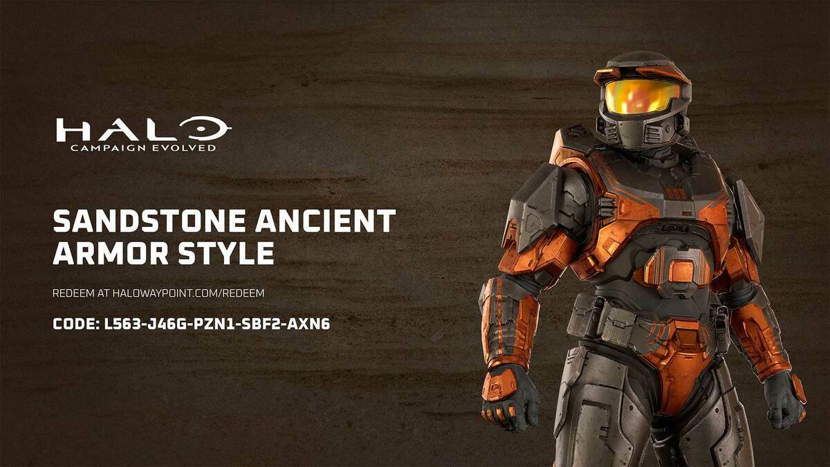 La armadura de Sandstone Ancient podrás canjearla a través de Halo Waypoint introduciendo el código. (Halo)