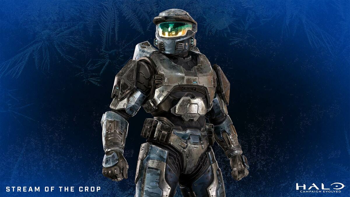 La armadura Stream for the Corp podrás obtenerla al mirar 2 horas de stream en Twitch sobre Halo Campaign Evolved. (Halo)