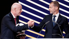 El presidente de la UEFA, Aleksander Ceferin, y el presidente de la FIFA, Gianni Infantino. (Foto: Reuters)