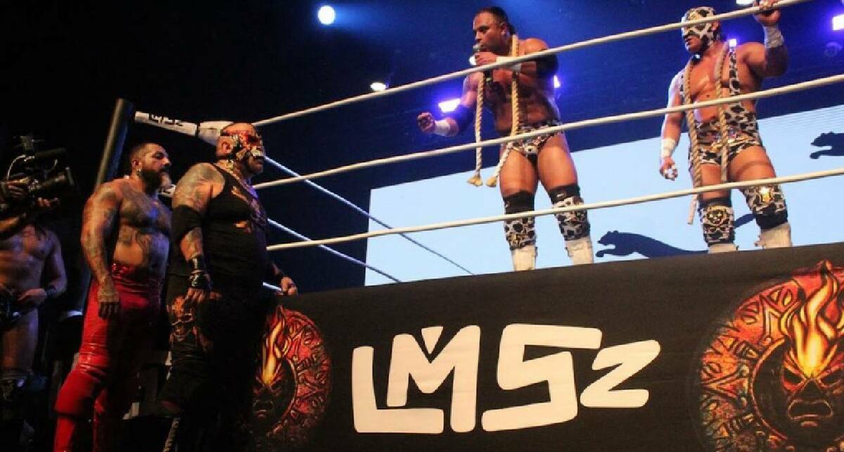 Texano Jr. lanza algunas amenazas hacia Pirata Morgan en una lucha de LM52. FOTO: @LM52