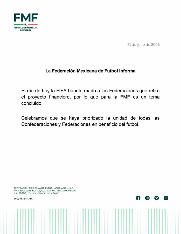 Comunicado FMF
