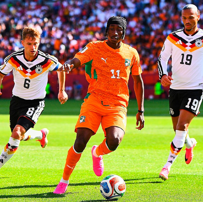 Yan Diomande en la reciente Copa del Mundo. (Foto: Mexsport)