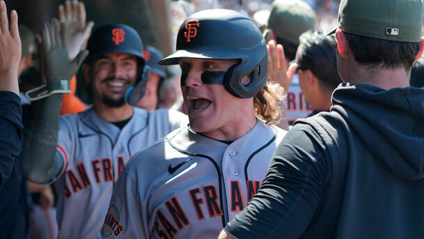 Harrison Bader está en su primera temporada con los Giants. (Foto: MLB.com)