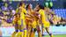 Jugadoras de las Amazonas celebran una de sus anotaciones ante el conjunto del Puebla. FOTO: Imago7