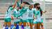 Jugadoras del León celebran uno de los cuatro goles con el que vencieron a Pumas en CU. FOTO: Imago7