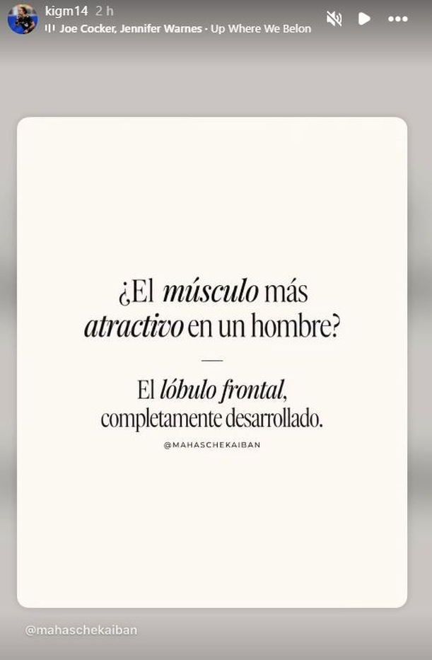 Mensaje que publicó Katia Itzel (Instagram @kigm14)