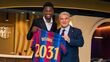 Laporta apareció en la presentación de su nuevo elemento. (Foto: Barcelona)