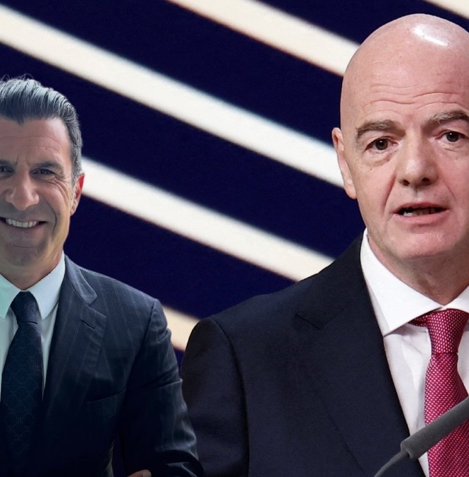 Luis Figo pidió la renuncia de Infantino como presidente de la FFA (Reuters | @luis__figo)