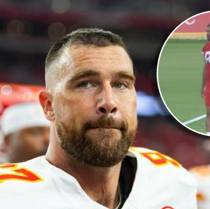 Travis Kelce sorprende por su nuevo estado físico tras su boda con Taylor Swift. FOTO: Reuters / Captura @LangmanVince