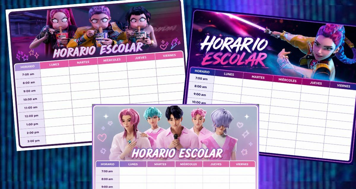 Así puedes personalizar tus horarios escolares con la estética de K-Pop Demon Hunters | Foto: Chatgpt