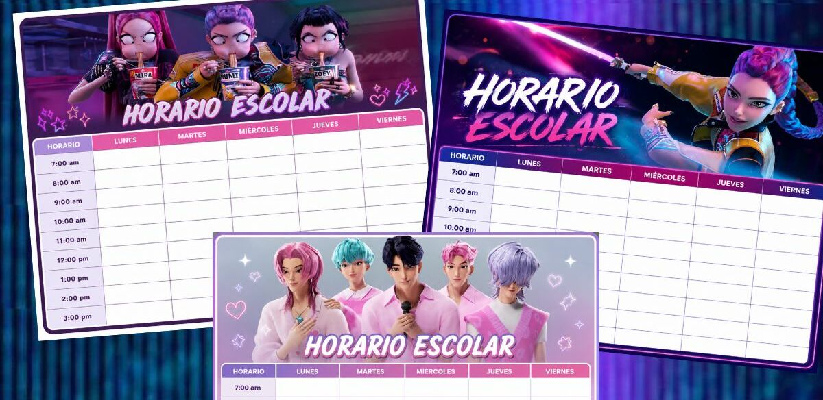 Así puedes personalizar tus horarios escolares con la estética de K-Pop Demon Hunters | Foto: Chatgpt