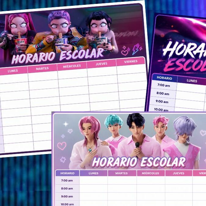 Así puedes personalizar tus horarios escolares con la estética de K-Pop Demon Hunters | Foto: Chatgpt