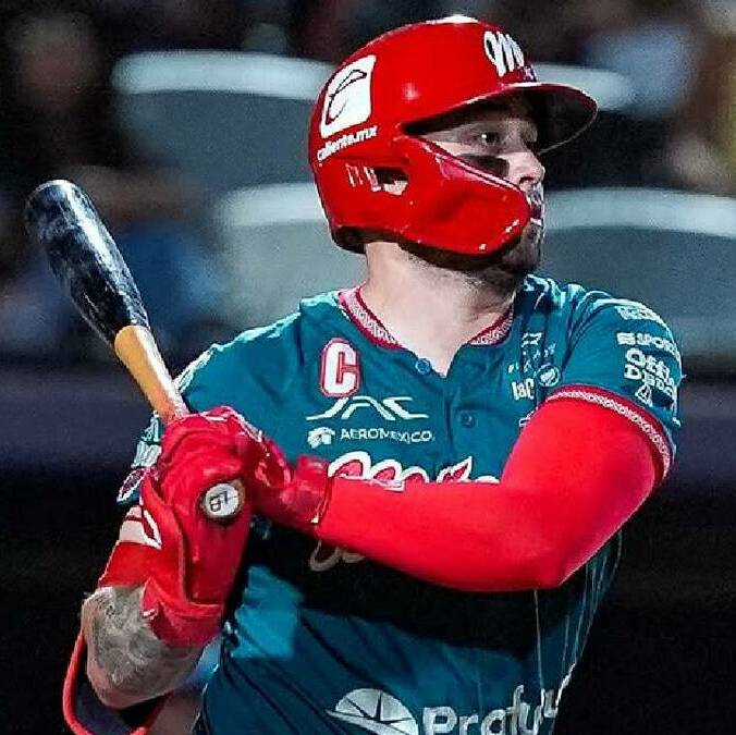 Haper Gamboa pega de hit en un juego con los Diablos Rojos del México. FOTO: @diablosrojosmx
