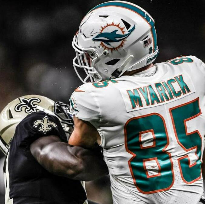 Chris Myarick tiene pasado con los Miami Dolphins (@MiamiDolphins)