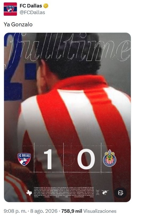 FC Dallas se burló de Chivas (X @FCDallas)