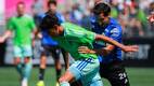 Gallos de Querétaro fue goleado por Seattle Sounders y dice adiós a Leagues Cup. FOTO: @Club_Queretaro