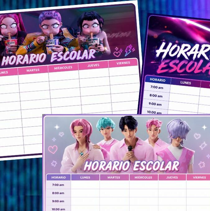 Así puedes personalizar tus horarios escolares con la estética de K-Pop Demon Hunters | Foto: Chatgpt