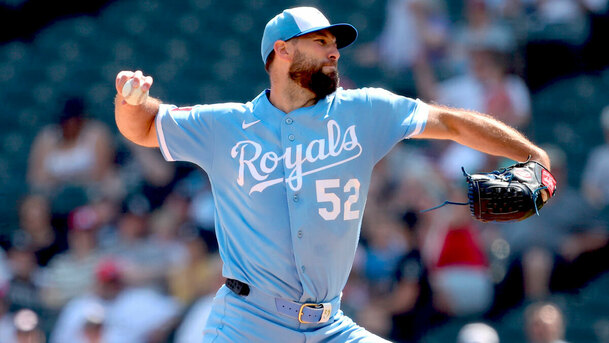 Michael Wacha abre por los Royals el juego ante Dodgers en una gran racha. (Foto: MLB.com)