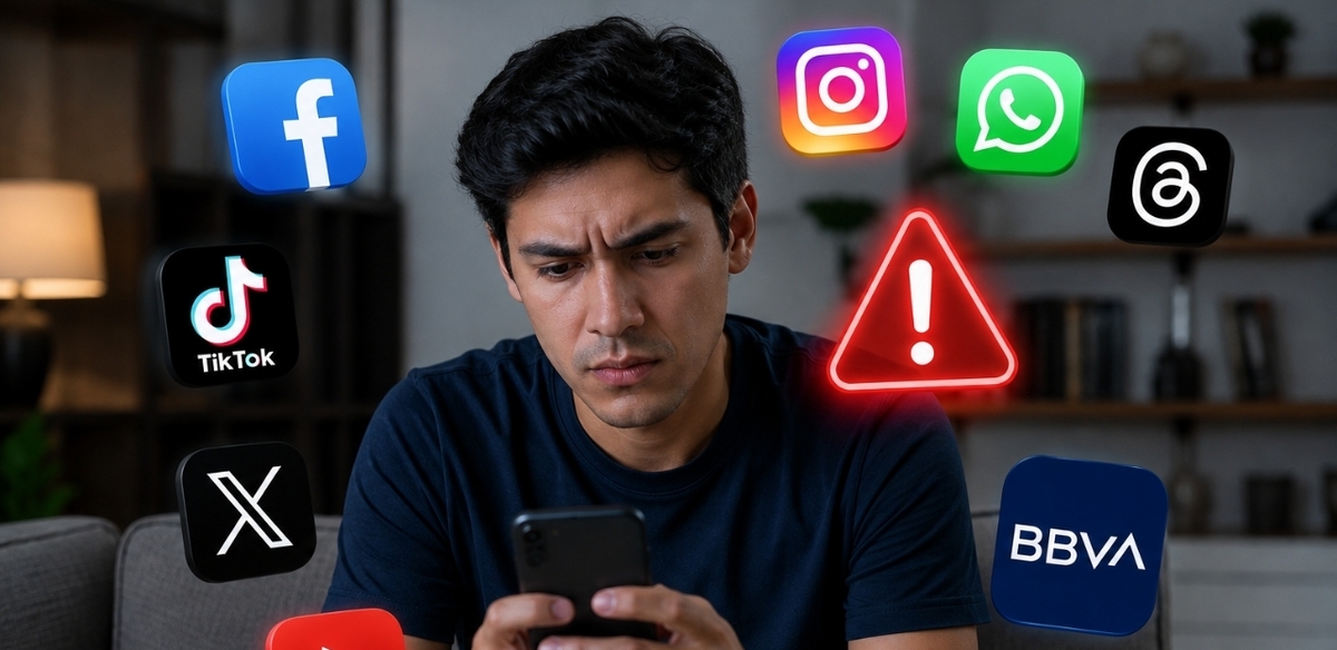 Aplicaciones, plataformas digitales y servicios que presentan fallas o interrupciones este 12 de agosto de 2026. Foto: ChatGPT