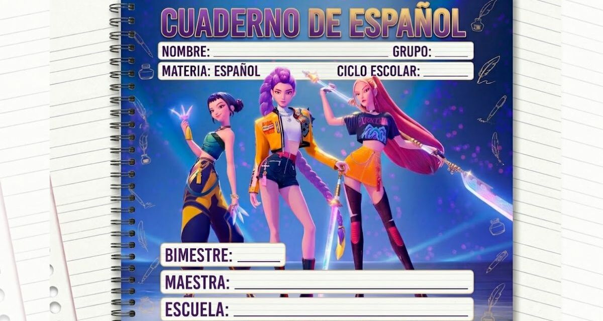 Así puedes crear caratulas de cuaderno al estilo 'K-Pop Demon Hunters' | Foto: Gemini