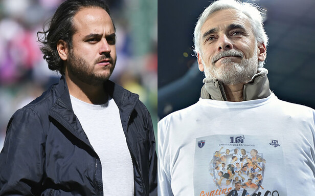 Jesús Martínez padre e hijo, respectivos presidentes de Pachuca y León. (Imago7)