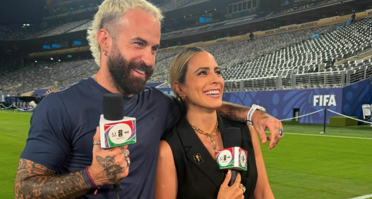 Marc Crosas y Valeria en una cobertura. (Foto: Marc Crosas)