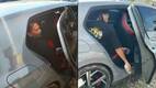 Gullit Peña fue captado mientras tiraba una bebida alcohólica desde un automóvil. FOTOS: Capturas