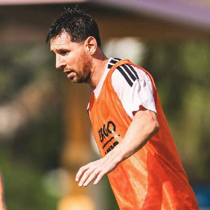 Lionel Messi, durante un entrenamiento con el Inter Miami. FOTO: @intermiamicf