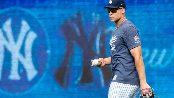 Aaron Judge hizo su primera sesión de catch. (Foto: MLB.com)