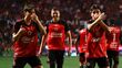 Gil Mora festeja la anotación que le dio el triunfo a Xolos sobre Cruz Azul (Fotografía: Imago 7)