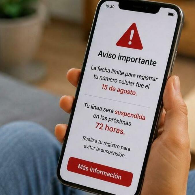 Las líneas sin registrar serán suspendidas dentro de las 72 horas posteriores al vencimiento del plazo. Foto: ChatGPT