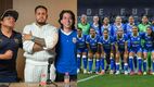 Así fueron las disculpas de 'Platicas del Mal' con Cruz Azul Femenil. (Fotos: @mikemaquinadel | Imago7).