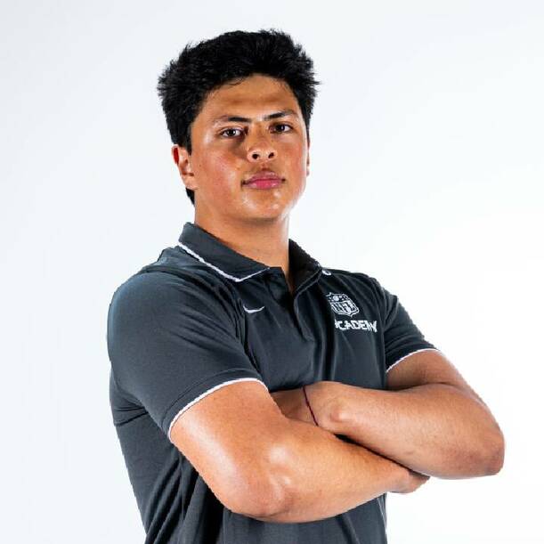 Emilio Albarrán, uno de los ocho jugadores mexicanos que participarán en la NFL Academy. FOTO: Cortesía NFL Academy