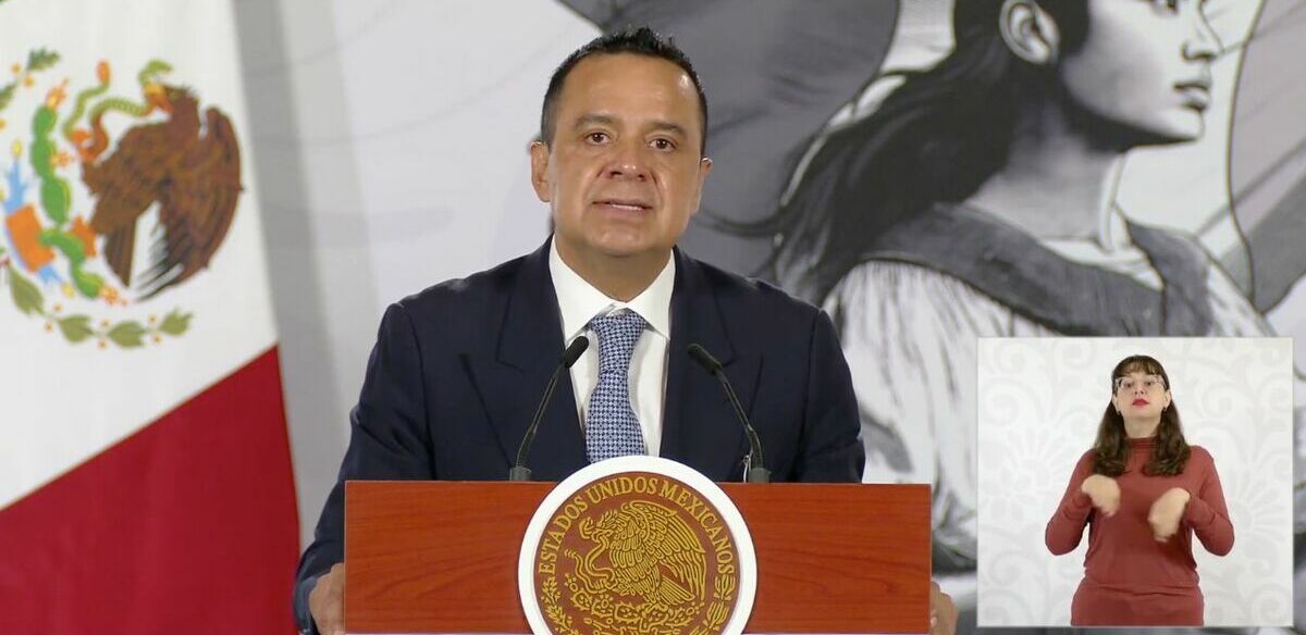 Víctor Velázquez estuvo en la Mañanera. (Foto: captura Sheinbaum)