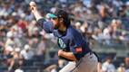 Andrés Muñoz lanza en un juego de los Seattle Mariners. FOTO: Reuters