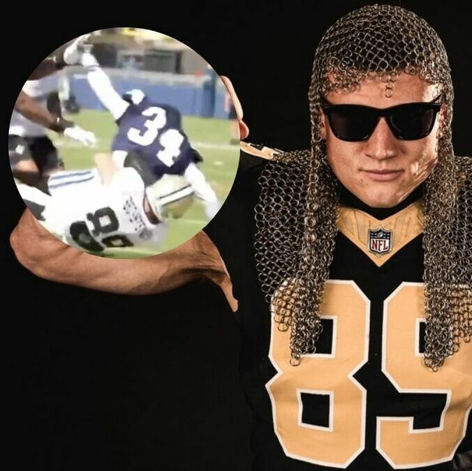 Brock Rechsteiner, hijo de miembro de salón de la fama de WWE protagonizó pelea en entrenamiento de los Saints | Foto: @brockrechsteiner