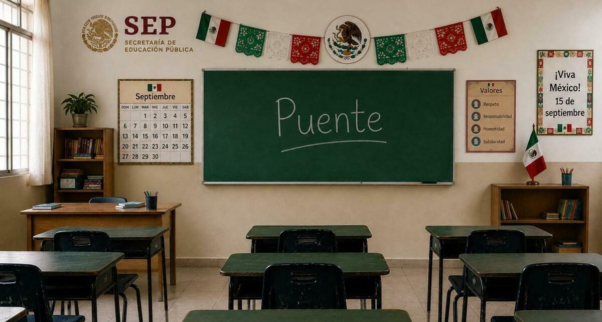 El calendario oficial de la SEP establece la primera fecha de suspensión de clases y el primer puente de septiembre. Foto: ChatGPT