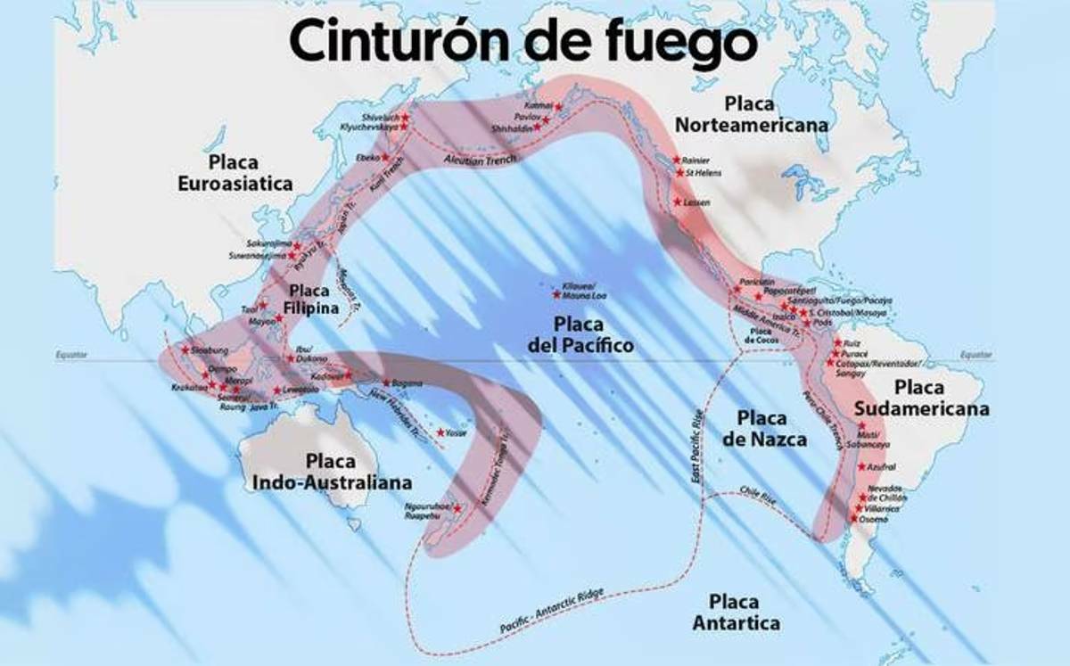 Al Cinturón de Fuego del Pacífico también se le conoce como Anillo de fuego (Google)