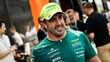 Fernando Alonso con la indumentaria de Aston Martin, marca BOSS (Reuters)