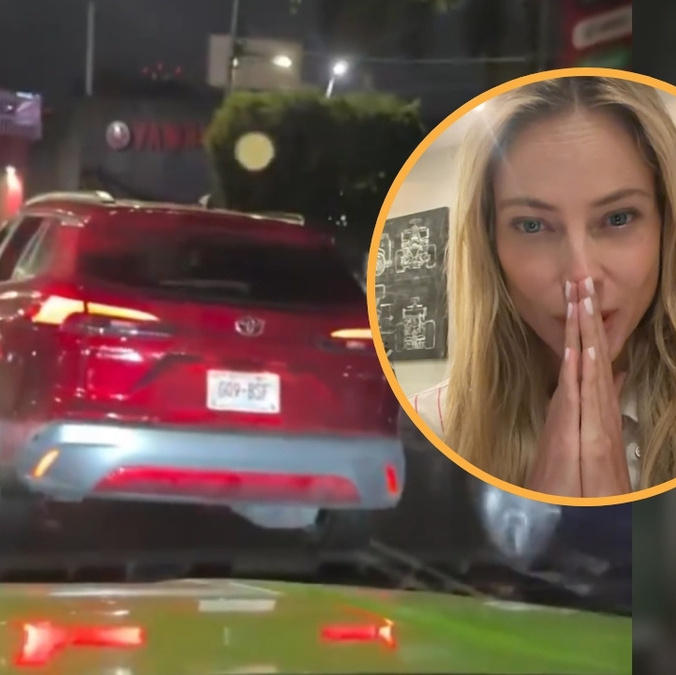 Vanessa Huppenkothen se llevó un gran susto en su regreso a casa a causa de un grupo de montachoques. (@vanehupp/IG)