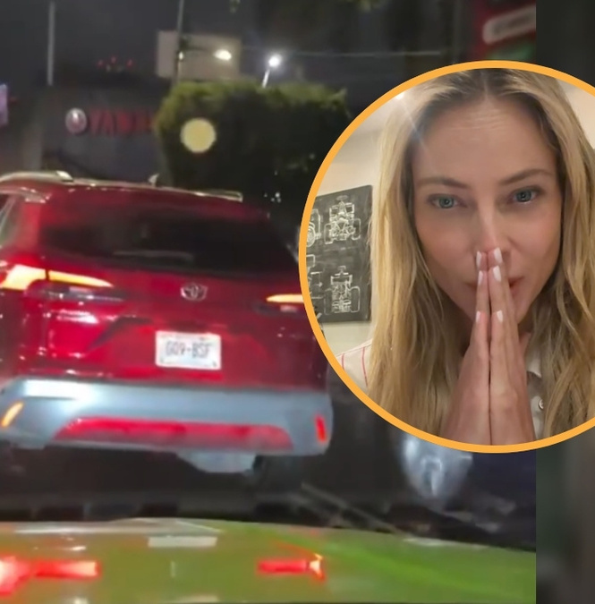 Vanessa Huppenkothen se llevó un gran susto en su regreso a casa a causa de un grupo de montachoques. (@vanehupp/IG)